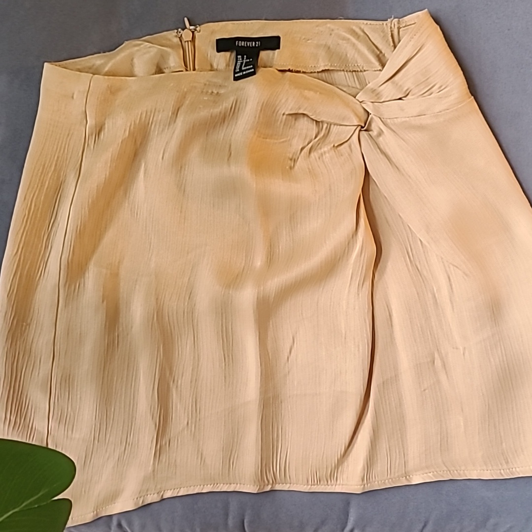 Gold Satin Feel Skirt